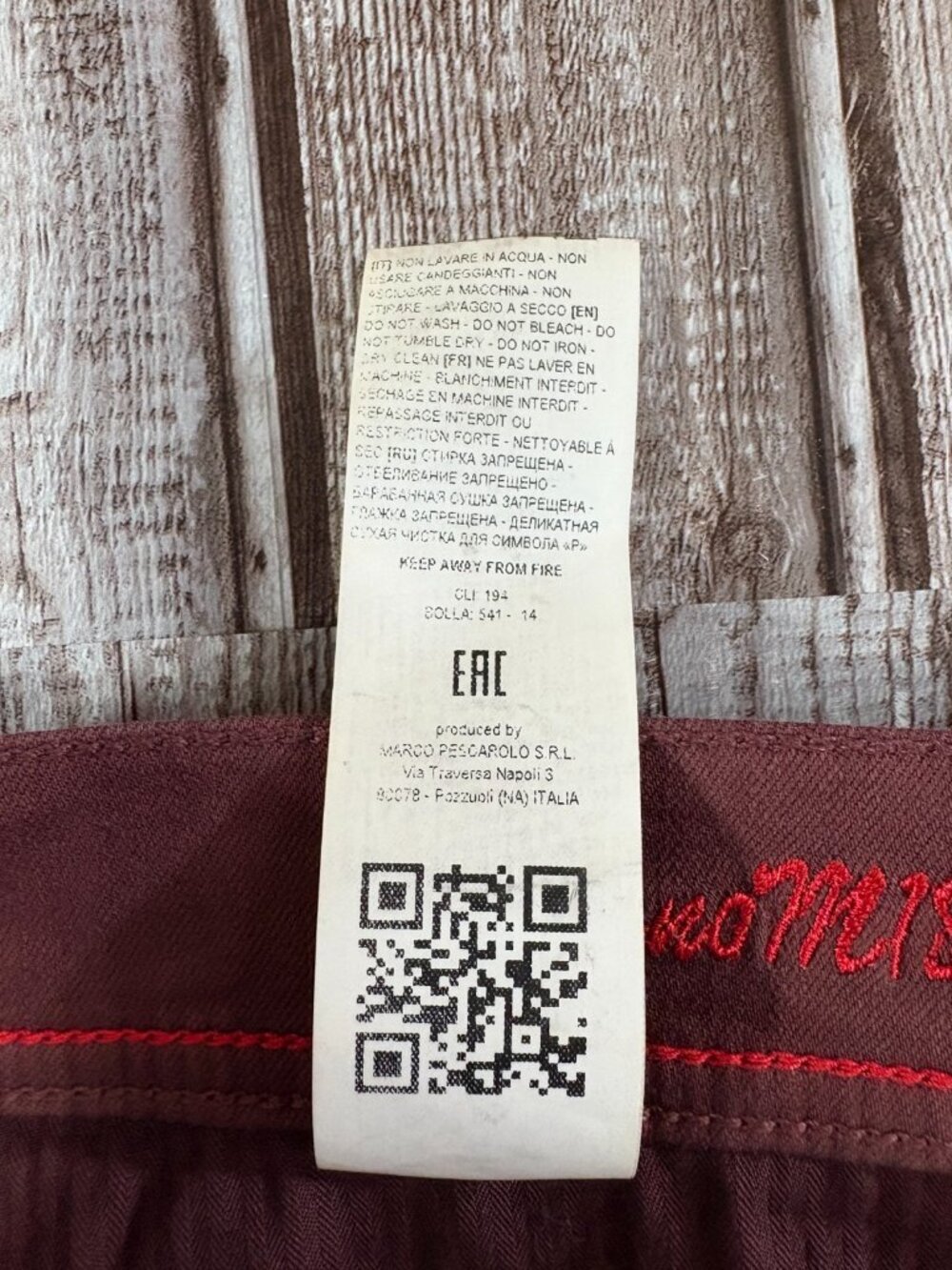 Marco Pescarolo Napoli Nerano M18 5-Pocket Chino Pants sz EU 52 US 35 made Italy - Picture 14 of 16